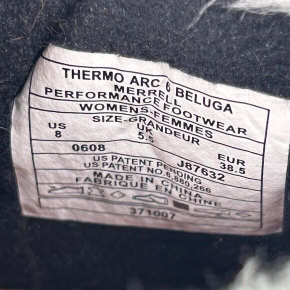 Merrell Thermo Arc 6 Beluga Boot Women US 8 Gray Suede Waterproof 200G Hiking - Picture 10 of 10
